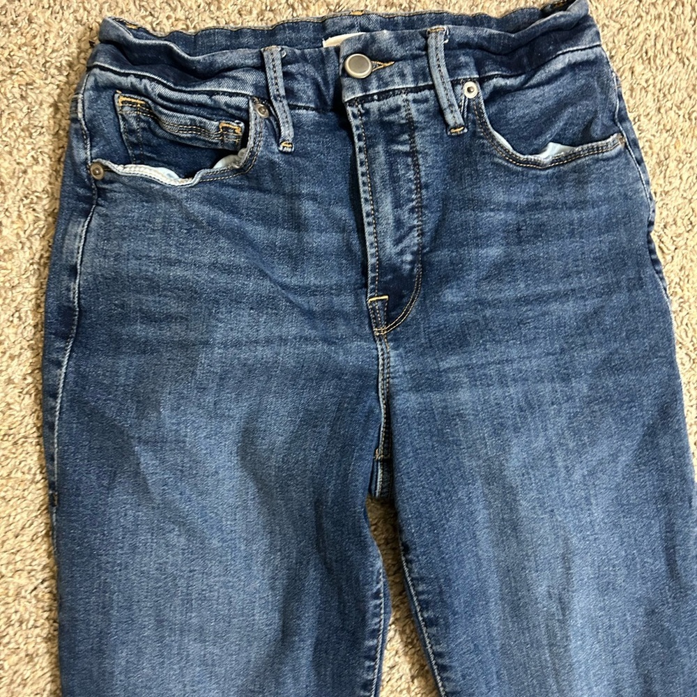 Good American Blue Wash Jeans Women's Size 6/28 Cotton Blend Minimalist Casual - Picture 4 of 7